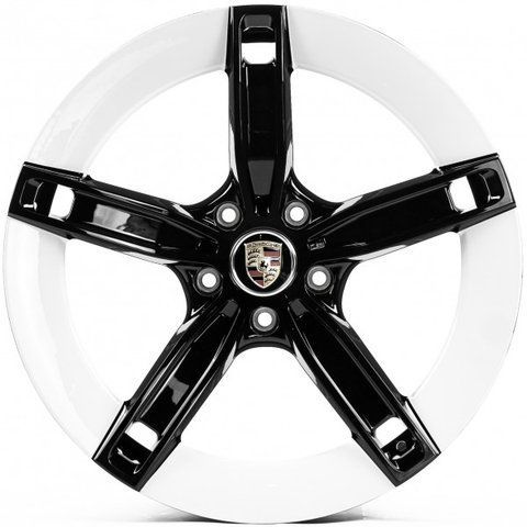 PR350 Black_White_Flange R21 J9.5 PCD5*130 ET60.0 DIA71.6 33486 фото