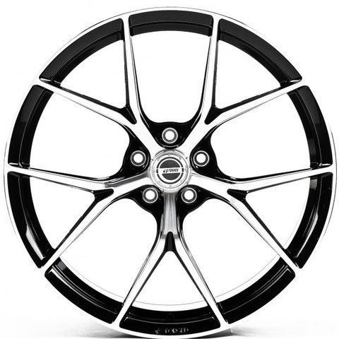 WS-089C GLOSS_BLACK_MACHINED_FACE_FORGED R20 J9.5 PCD5x112 ET20.0 DIA66.5 35324 фото