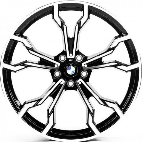 B2604527 GLOSS_BLACK_MACHINED_FACE_FORGED R20 J9.0 PCD5x112 ET25.0 DIA66.5 34960 фото