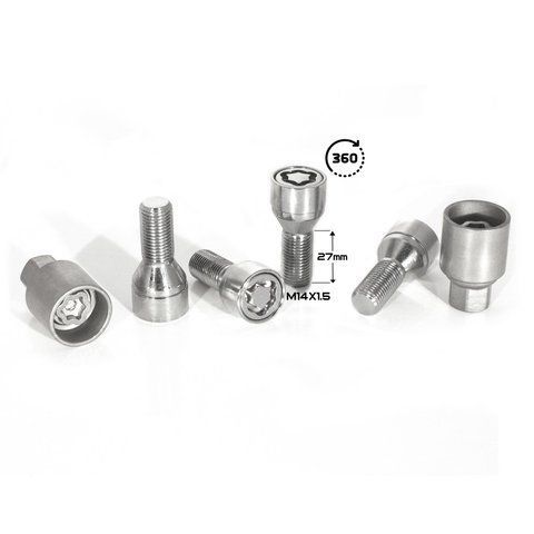 БОЛТ СЕКР. ( M14*1,5 ) H=27 (LB 0081SL) (4+2 KEY) PLASTIC PACK 1356 фото